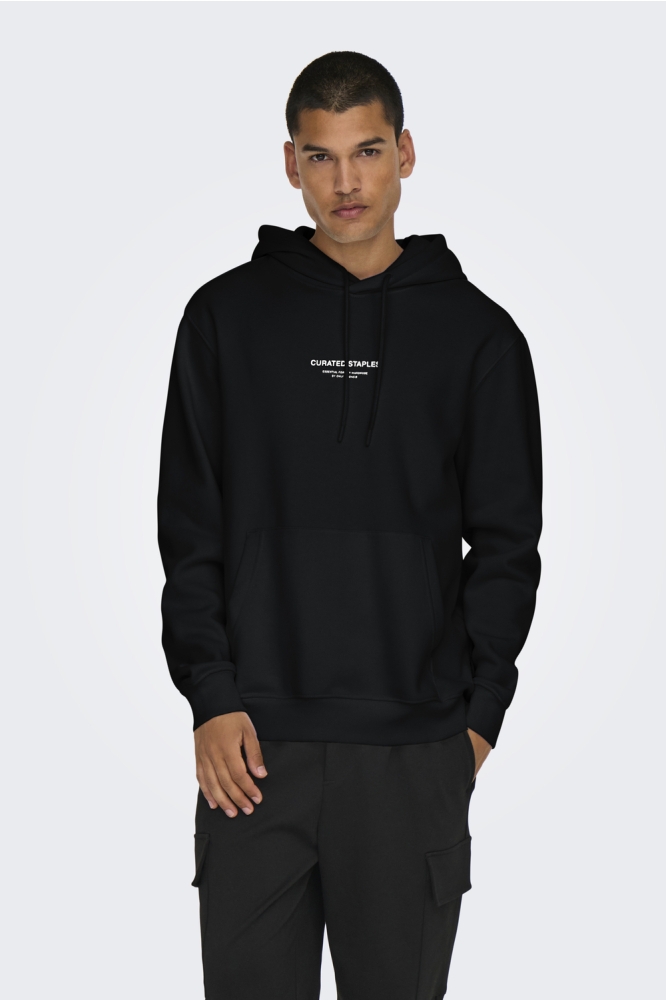 ONSCURATED REG HOODIE SWEAT 22030921 Black